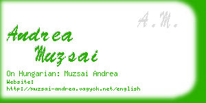 andrea muzsai business card